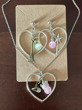 Wicked Inspired Necklace & Earring Set